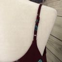 Pink republic Burgundy Floral Patterned Tank Top Photo 3