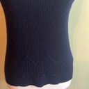 DKNY  ribbed v-neckline lightweight wool Navy sweater vest Photo 9