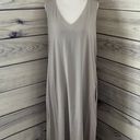 James Perse Grey Twist Back V Neck Midi Length Dress Photo 5