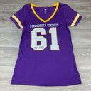 NFL Team Apparel Purple Yellow Womens Minnesota Vikings  vneck size Medium Photo 0