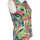 Tommy Bahama Golf women's small quarter zip sleeveless collared tropical polo Photo 1