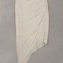 Helmut Lang  Asymmetrical Draped off White skirt Photo 8