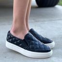 Soda Black Quilted Platform Sole Slip On Sneaker Photo 0