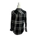 Rails  Hunter Plaid Button Down Long Sleeve Shirt Black Storm Parchment Small S Photo 4