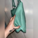 American Eagle Vintage  by Payless Collab Seafoam Green Purse w/ Rose Accent Photo 6