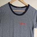 Brandy Melville  John Galt Ringer Embroidered California Striped T-shirt One Size Photo 1