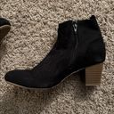 American Eagle  AE black suede like zip up boots size 8; two inch heel; like new! Photo 3