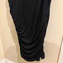 Torrid  Size 1x BLACK ONE-SHOULDER SHORT SLEEVE RUCHED BODYCON DRESS Photo 2