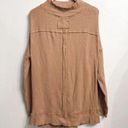 We The Free Free People Ribbed Tunic Mock Neck Top Dress Size Small Tan Brown Oversized Photo 1