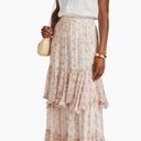 Rococo  SAND Vie Maxi Skirt in Off White & Pink XSmall New Womens Long Photo 12