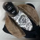 J.Jill  Sweater Vest Womens XL Faux Fur Collar Cable Knit Button Front Y2K Preppy Photo 5