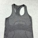 Lululemon  Swiftly Tech Tank Womens Size 4 Grey Gray Preppy Logo Stretch Athletic Photo 2