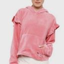 Adidas  Originals Bellista stretch velour ruffled pullover hoodie XL Photo 0