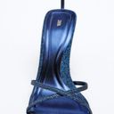 ZARA  Blue Strappy Glitter Heeled Sandals Photo 2