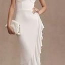 Dress the Population  Paris Strapless Ruffle Mermaid Gown White M Photo 0