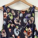 Rebecca Taylor  Fit & Flare Dress Silk Sheer Navy Floral Print Sleeveless Women 8 Photo 3