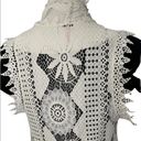 Poof! POOF Francescas White Crochet Boho Tunic Vest Festival Hippie Photo 8