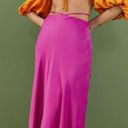 Farm Rio  MIDI Skirt in Fuschia Beaded Tassels ECOVERO Size XS NWT Banana Tag Photo 2