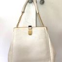 Justin Vintage White Leather Handbag Photo 0