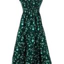 Hill House NWT  Ellie Nap Dress in Green Botanical Floral Smocked Midi Ruffle S Photo 0