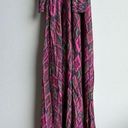 Luli Fama  Vamos A Cabos Deep Plunge along Maxi Halter Dress Size Small Multicolo Photo 2