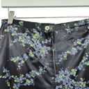 American Vintage Vintage Tracy Evans 90s Black Blue Green Floral High Waisted Straight Skirt 28 Photo 4