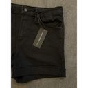 Just Black Denim  Fitted Boyfit Single Cuff Shorts Size XL NWT Stretchy & Soft Photo 3