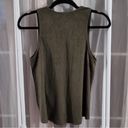 belle du jour Olive Green Faux Suede Vest, Sz Juniors Small Photo 1