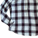 Rails  Women’s Sz L Plum Navy White Plaid Hunter Long Sleeve Button Down Shirt Photo 10