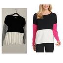 DKNY womens colorblock sweater  Size Large Photo 1