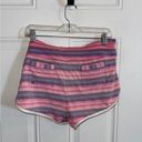 Athleta  Size M Pink/Purple Striped Swim Shorts Photo 3