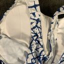 Source Unknown Two-Piece Blue & White Swimsuit Size L Photo 4