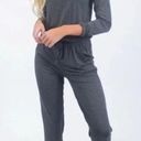 Zyia  Active Long Sleeve Jumpsuit Gray Womens Large Athleisure Loungewear Stretch Photo 1
