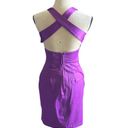 Bisou Bisou Stunning purple satin like semi formal dress Photo 4