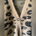 Vestidos Tan Black Cheetah Print V Neck Cardigan size S Photo 2