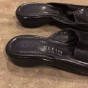 Anne Klein ’s Black Leather Slip On Sandals Photo 4