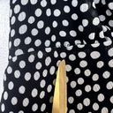 Danny & Nicole Vintage Y2K Bias Cut Midi Dress Size 10P Polka Dot Ruffle Satin Trim Back‎ Tie Photo 12