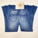 Chelsea and Violet  High Rise Flared Hem Crop Jeans Distressed Frayed Size 25 Photo 7