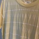 RVCA Yellow and White Striped Short Sleeve Shirt Photo 1