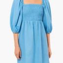 Tuckernuck   • Beaufort Blue Annie Smocked Dress Linen Blend Size XSmall Photo 0