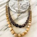 Jones New York  Multicolor Beaded Necklace Purple Cream Gold Multilayer Photo 0