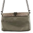 Rag and Bone  Enfield Snake Flap Crossbody Bag Mini Leather Gray Black Python Photo 2