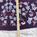 The Loft Ann‎ Taylor Pencil Skirt Women's Size 6 Plum Embroidered Floral Lined Mini Photo 6