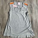 Romeo + Juliet Couture  Sheer Panel Tank Top with Neon Gems Gray Small Photo 0