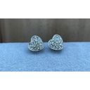 Swavorski Swarovski Heart Stud Sparkle Silver Tone Earrings Photo 1