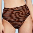 Kona Sol NWT-  Brown & Black Zebra High Waist Bikini Bottoms Photo 0