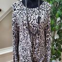 Est. 1946  Snake Print Gray Rayon Round Neck Long Sleeve Pullover Sweater 20W Photo 1