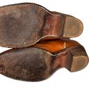 Vintage Brown Leather Cowboy Boots Size 8.5 Photo 1