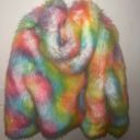 Rainbow Fur Coat Multiple Size XXL Photo 3