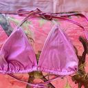 vintage pink sparkly iridescent triangle bikini top Size L Photo 6